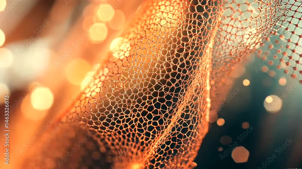 Wall mural abstract copper net with bokeh