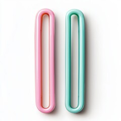 Obraz premium Colorful Plastic Clips for Organizing Papers and Stationery Items