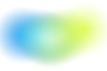 Blue green color grainy gradient shape transparent background. Abstract color gradient cutout on transparent background. Vibrant grungy, noise texture effect © Sami