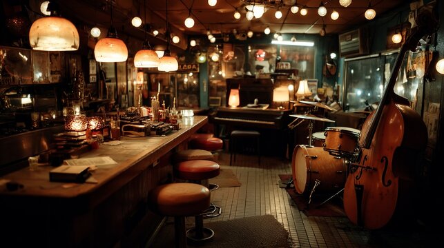 Cozy Jazz Bar Interior