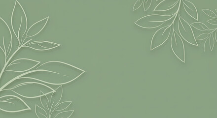 Muted sage green background with subtle textured pattern