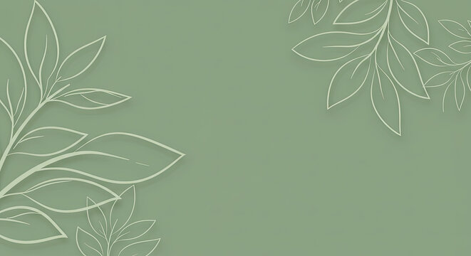 Muted sage green background with subtle textured pattern