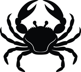 Black crab isolated on white
