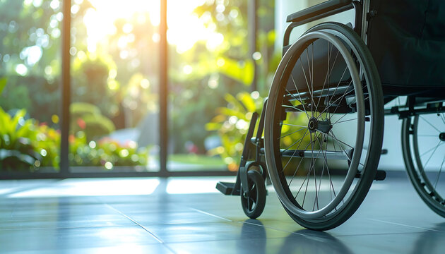 Accessibility event wheelchair in bright indoor space modern environment inspirational viewpoint