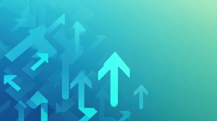 Fototapeta premium Upward trending arrows, growth background, abstract design, website banner