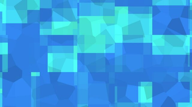 Abstract background with blue and turquoise shapes suitable for web design, social media posts, presentations, and graphic design projects. Seamless loop.