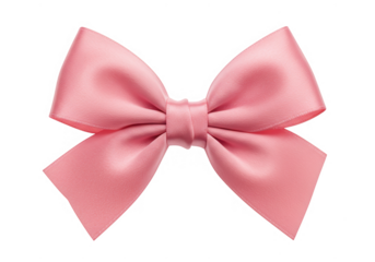 Close up of a pink bow tie against isolated on transparent background