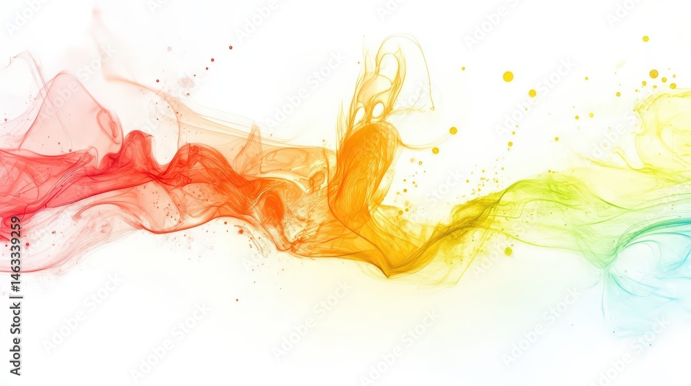 Poster abstract gradient wave with soft smoke effect, dynamic design element