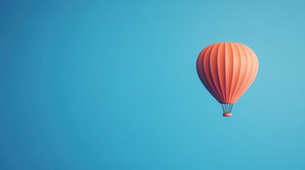 Obraz premium Abstract hot air balloon on a sky background, a symbol of dreams and travel
