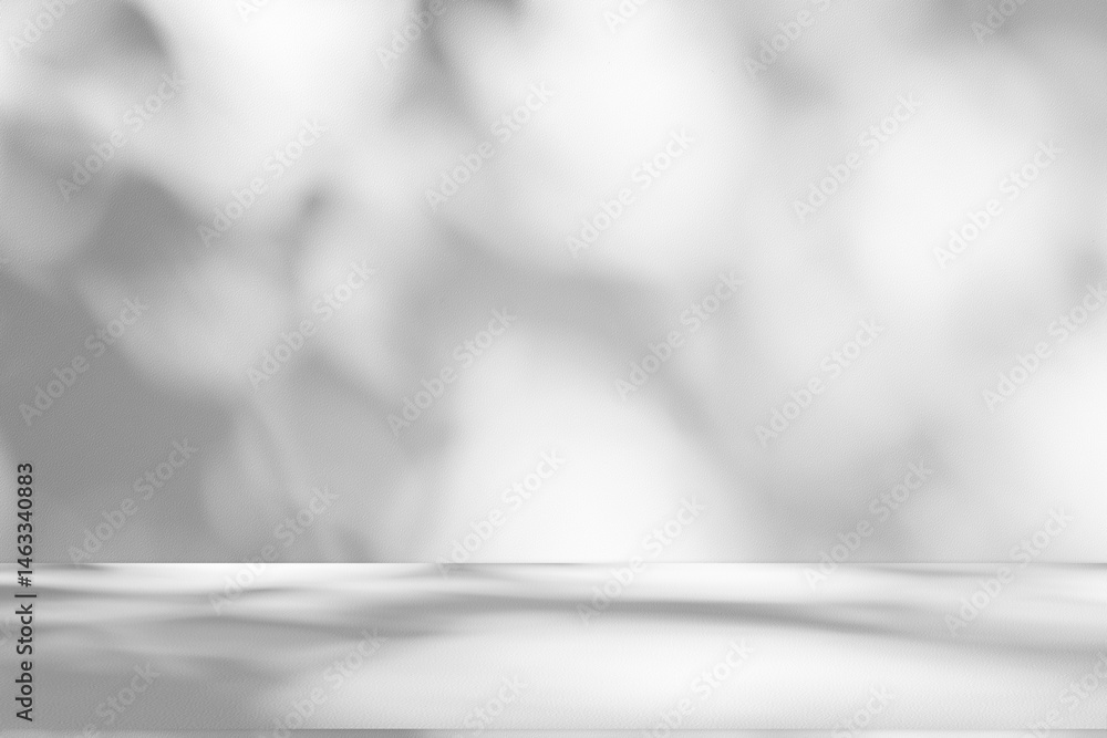 Leinwandbilder wall interior background, studio and backdrops show products.with shadow from window color white and