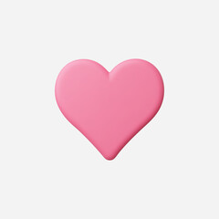 3d Realistic Love Icon Vector Illustration