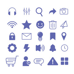 Smartphone icon set in vector style