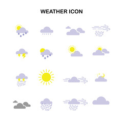 Obraz premium Weather icon images vector style