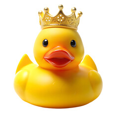 King Duck: Yellow Rubber Duck with Gold Crown