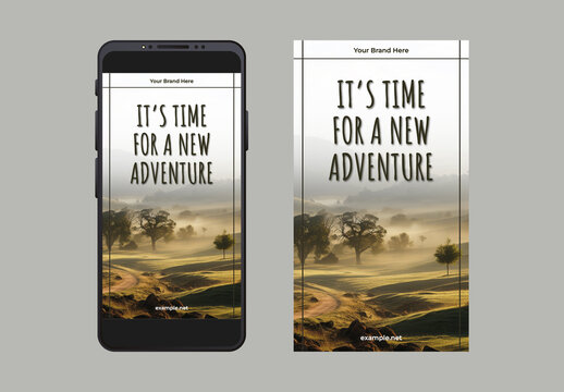 Brown And White Adventure Motivation Story Poster Layout
