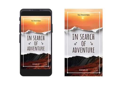 Orange And White Adventure Motivation Poster Layout - AI Generated Photos