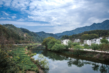 lake in the mountains with a lake