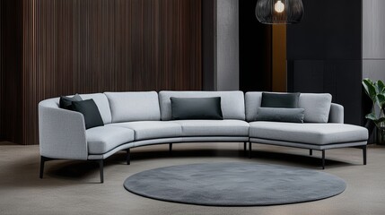 Stylish Curved Sectional Sofa for Modern Interiors