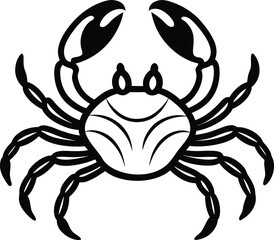 vector crab on white