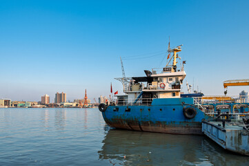 fishing boats in the harbor