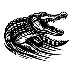 Bold Crocodile Illustration