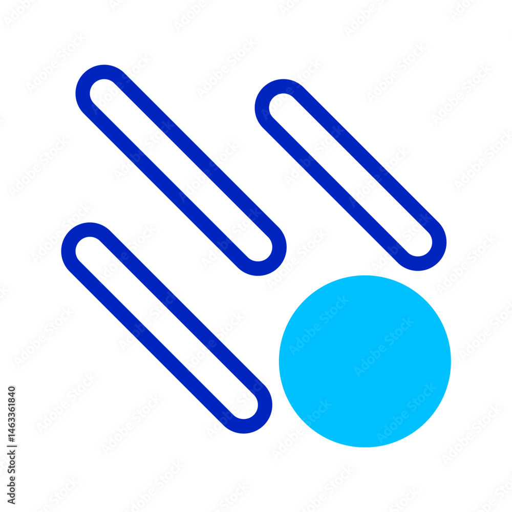 Poster dynamic abstract composition featuring angled lines converging towards a vibrant sphere