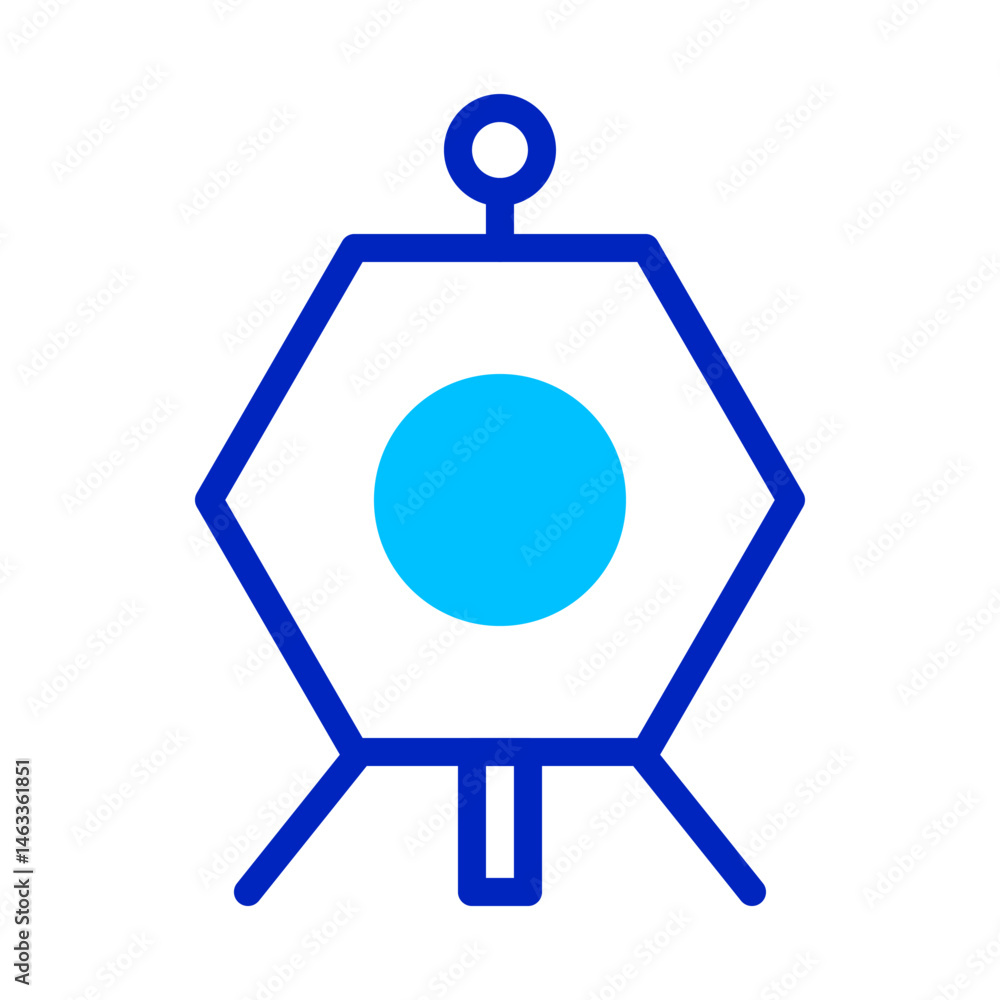 Poster abstract geometric representation of a luminescent form, futuristic beacon design