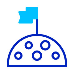 Conceptual graphic illustration depicting achievement and exploration atop a peak