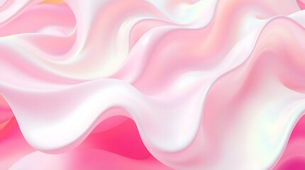 Fototapeta premium soft, flowing abstract design with curved shapes in shades of light pink and white.