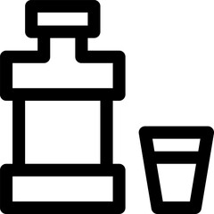 mouthwash illustration on a white background    