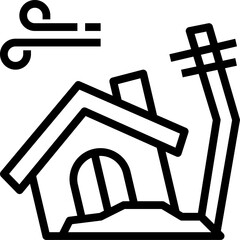 Natural disaster illustration on a white background     