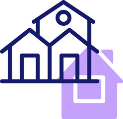 neighborhood illustration on a white background     