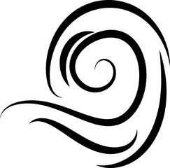 Handrawn Wind Air Flow Elements