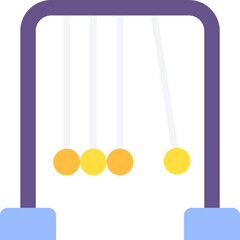 newtons cradle illustration on a white background     