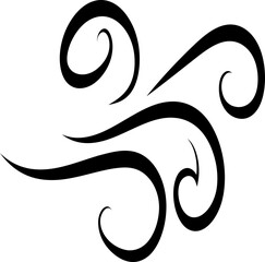 Handrawn Wind Air Flow Elements