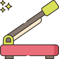 paper cutter illustration on a white background     