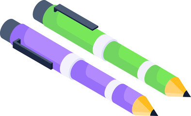 pencils illustration on a white background     