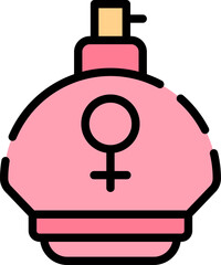 perfume illustration on a white background     