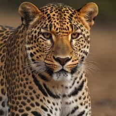 close up of leopard
