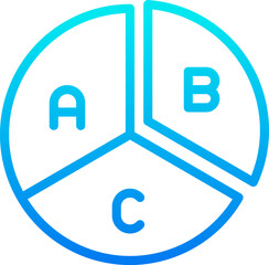 pie chart illustration on a white background     