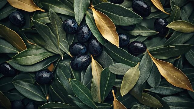 Dark Olives and Bay Leaves
