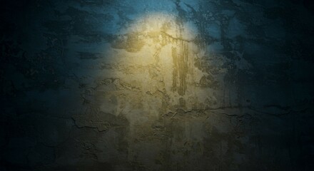 Obraz premium Grungy Texture Wall with Spotlight Background for Mockups