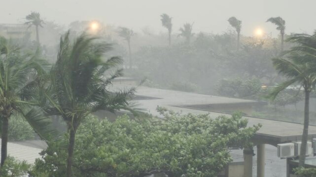 Powerful Hurricane Lashes Tropical Resort With Strong Wind - Koinu