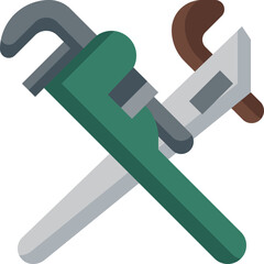 pipe wrench illustration on a white background     