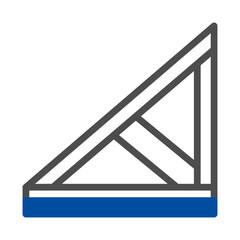 Architectural Blueprint: Abstract Minimalist Design of a Gable Roof Structure