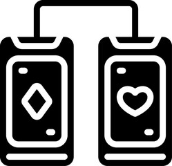 poker game illustration on a white background     