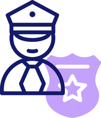 police illustration on a white background     