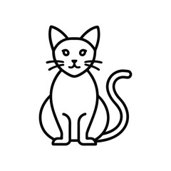 cat line out icon on white background