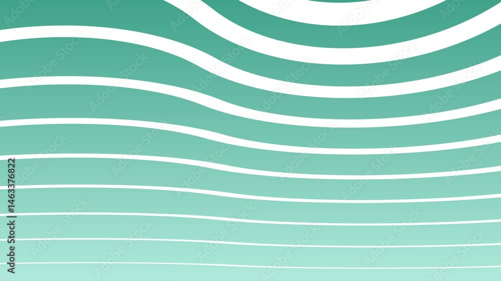 Poster animation of ascending lines with a slight curve on a green gradient background. abstract background