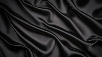 Black silk fabric texture